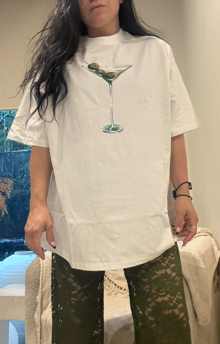 Olive Boxy Tee