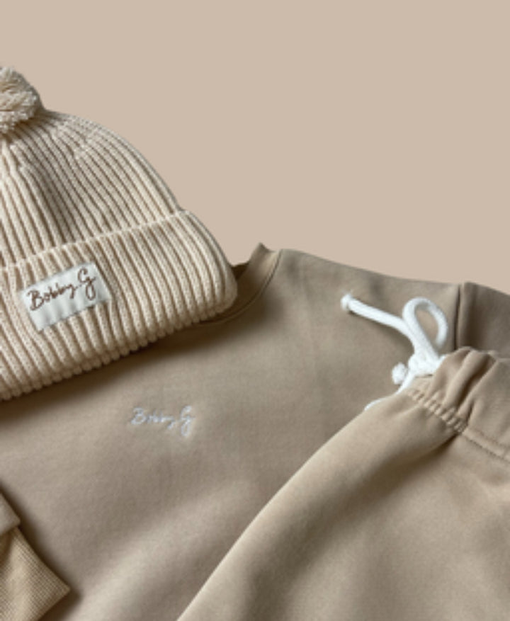 Pom Pom Beanie - Creme -  Bobby G