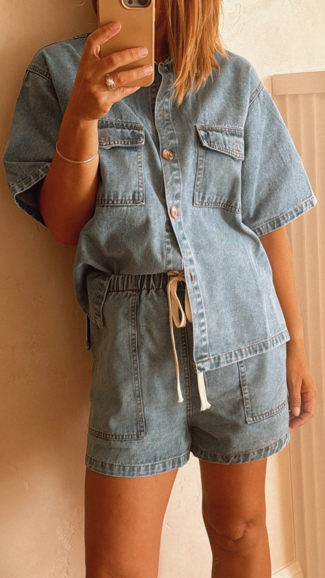 Nicky Light Denim Set