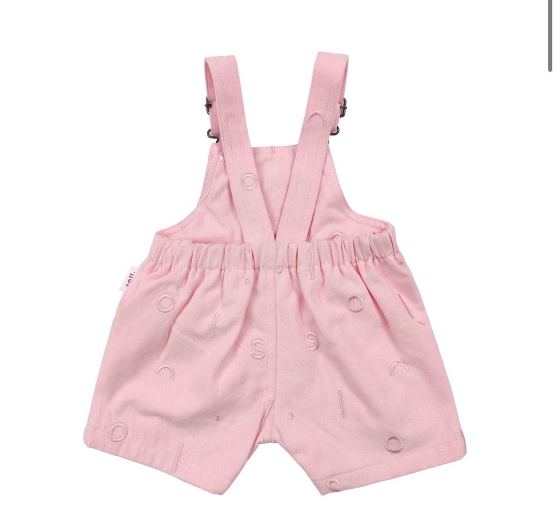 Soll Pattern Short Overall - Pink