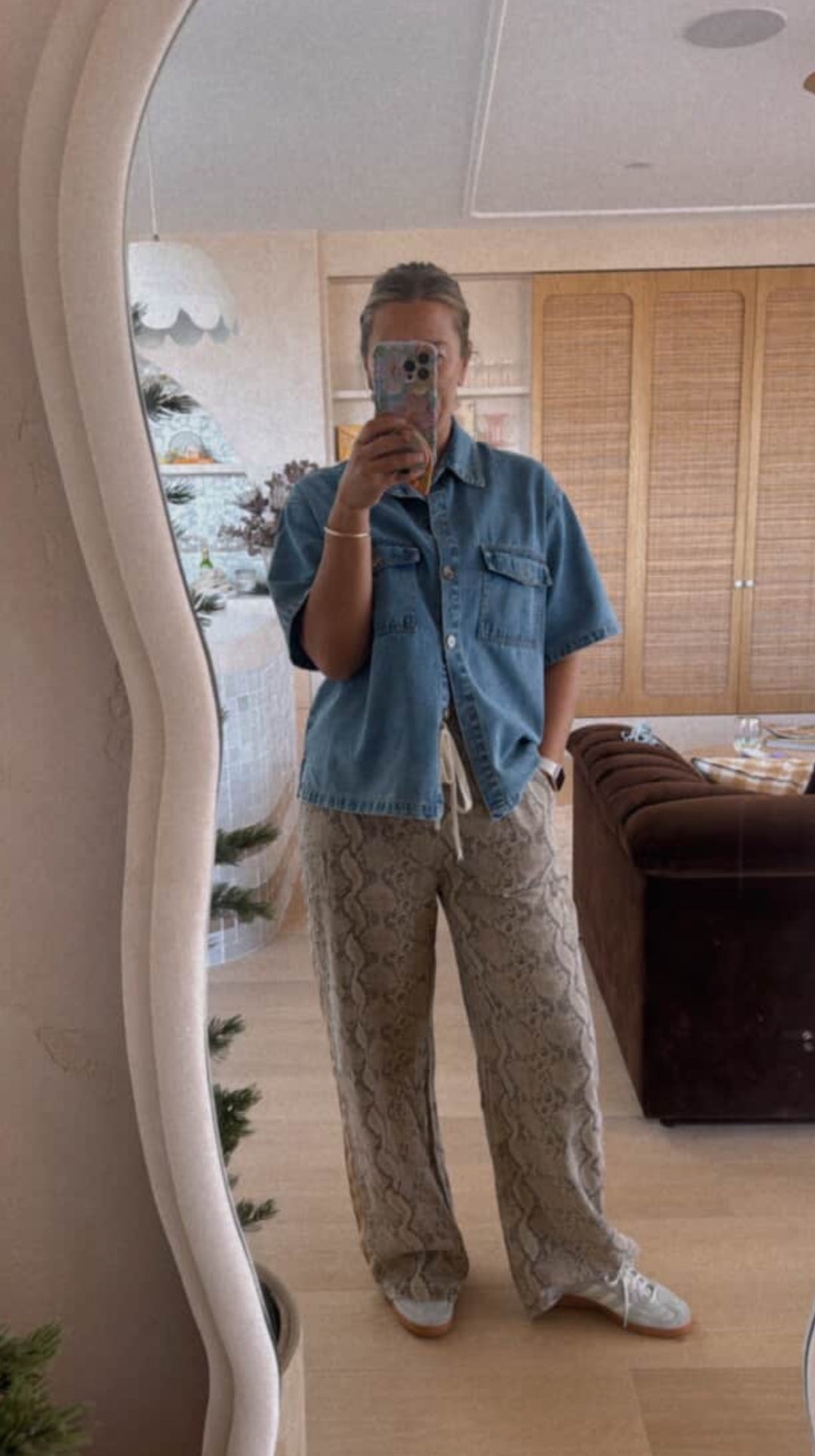 Chloe Light Snake Wash Jogger Pants