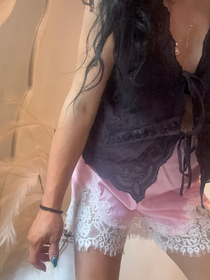 Penny Satin Lace Shorts