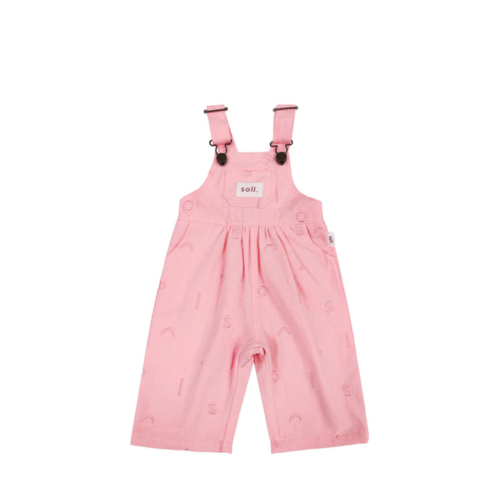 Woven Cotton Soll Overalls - Pink by Soll The Label