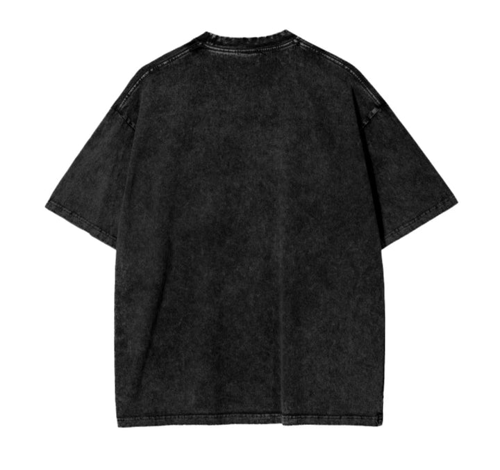MAKU-  Cherry Baby Oversized Tee Acid Wash