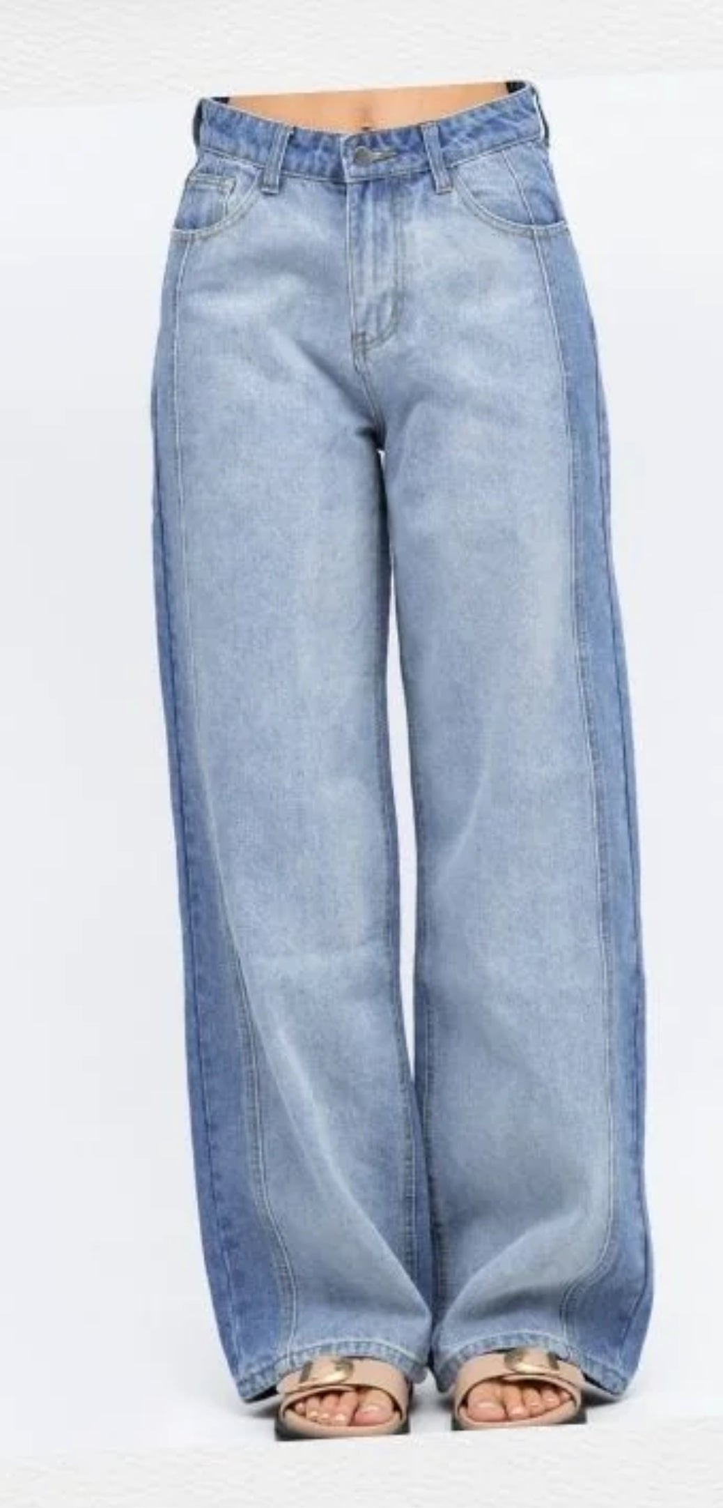 Two Toned Barrel Jeans - Paperheart