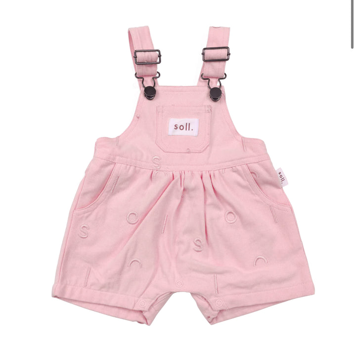 Soll Pattern Short Overall - Pink