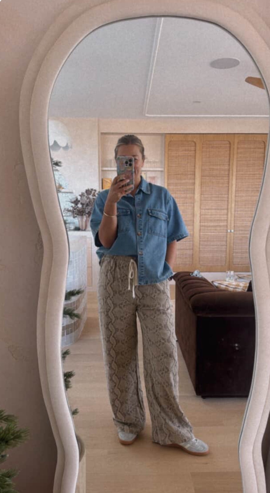 Chloe Light Snake Wash Jogger Pants