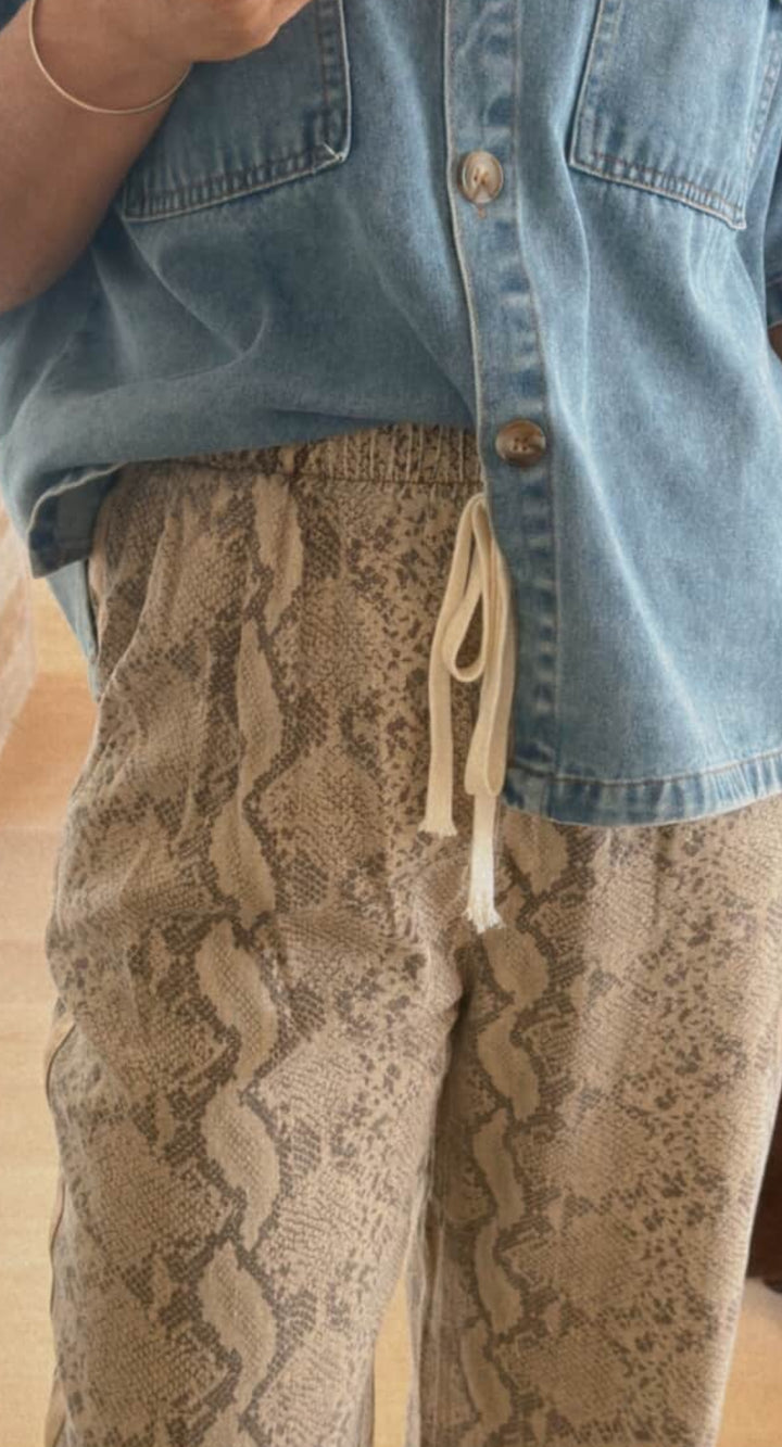 Chloe Light Snake Wash Jogger Pants