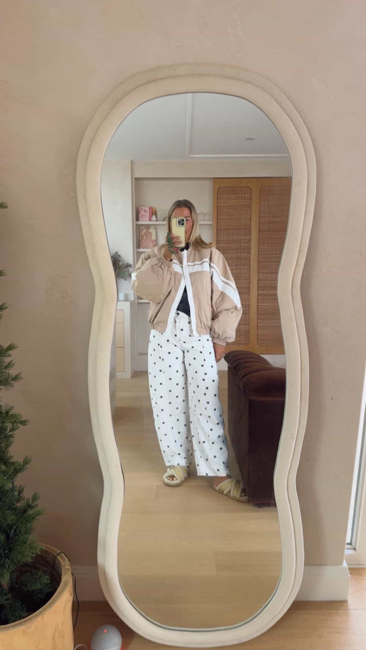 Barrel Leg Tan Dot pants