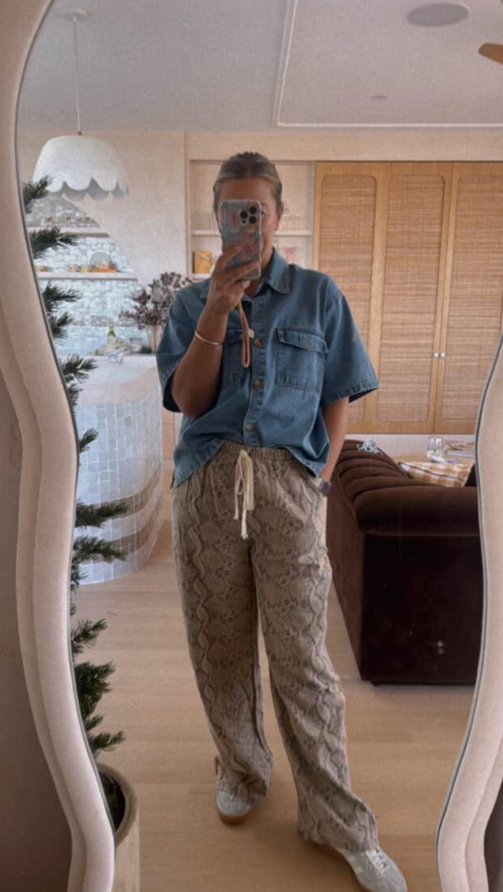 Chloe Light Snake Wash Jogger Pants
