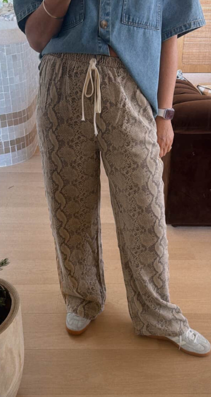 Chloe Light Snake Wash Jogger Pants