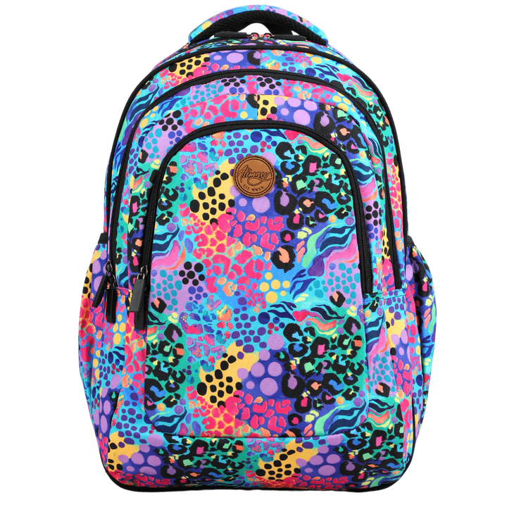 ELECTRIC LEOPARD LARGE SCHOOL BACKPACK - Alimasy
