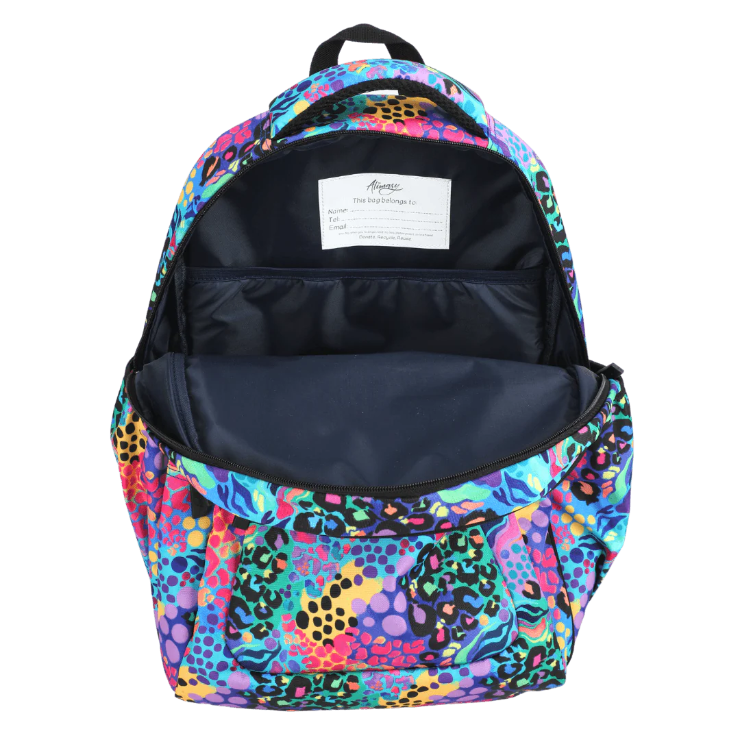 ELECTRIC LEOPARD LARGE SCHOOL BACKPACK - Alimasy