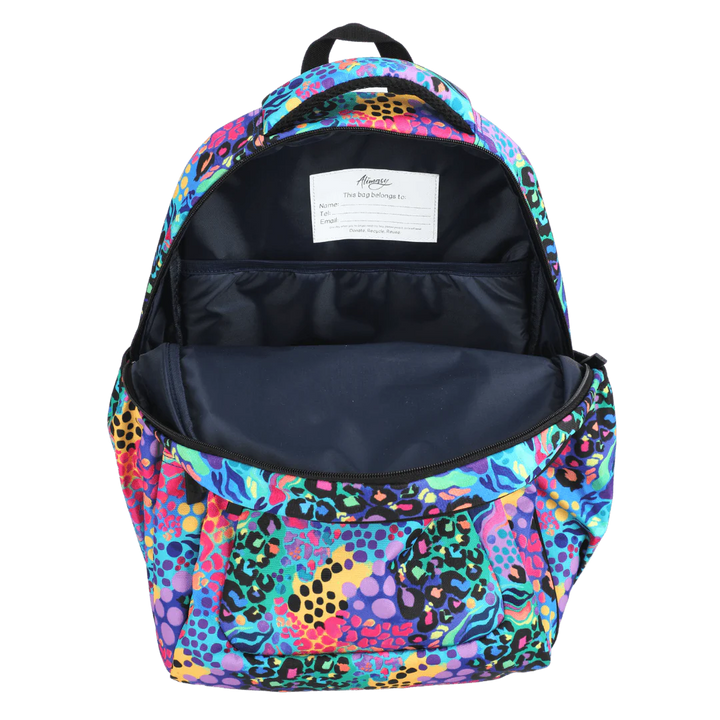 ELECTRIC LEOPARD LARGE SCHOOL BACKPACK - Alimasy