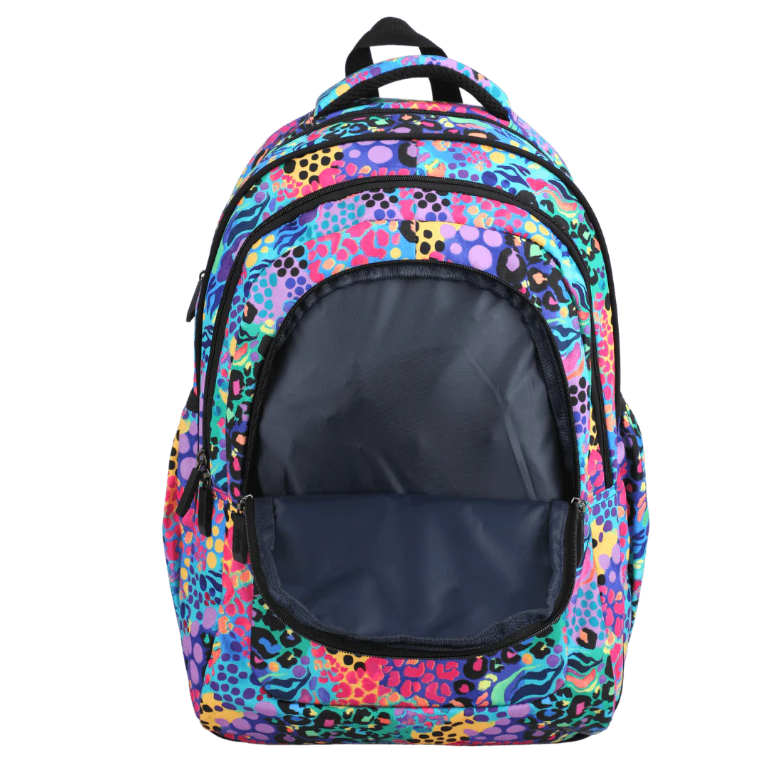 ELECTRIC LEOPARD LARGE SCHOOL BACKPACK - Alimasy