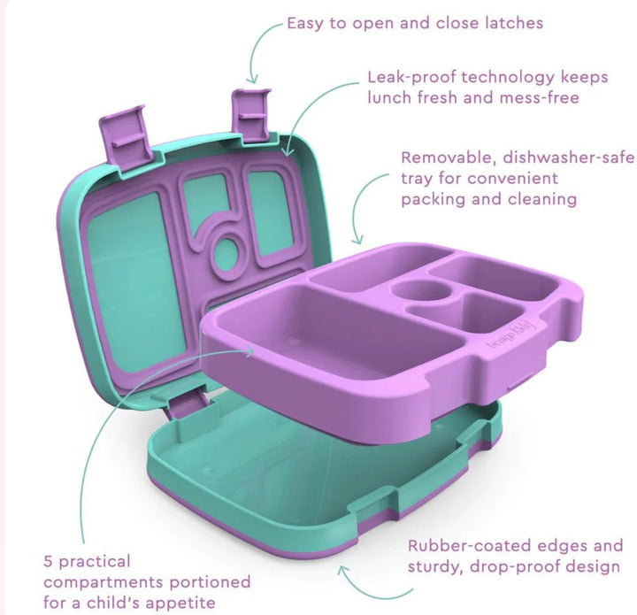 Bentgo | Kids Prints Leak-proof | Bento Lunchbox Mermaid Scales