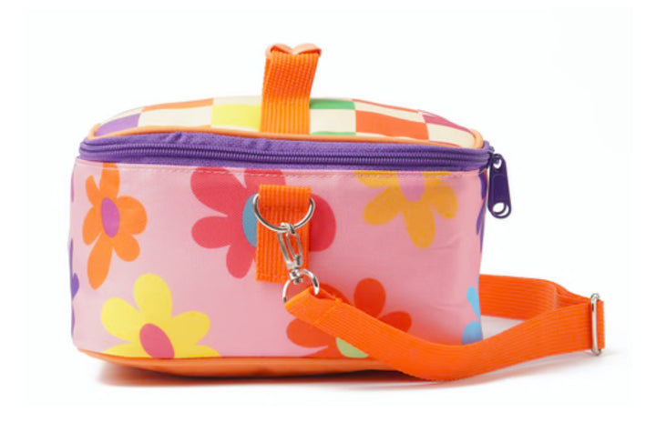 PINK FLORAL SQUARE LUNCH BAG Insulated Lunch Bag