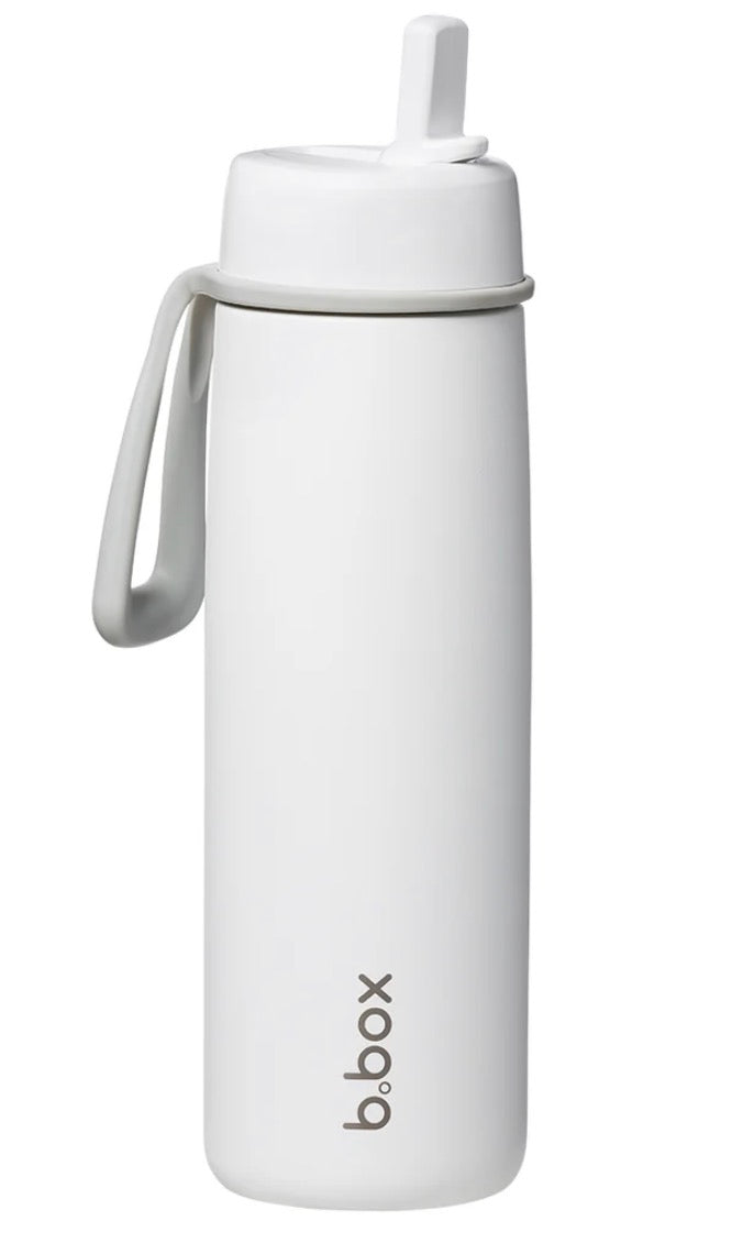 Insulated Flip Top 690ml Litre Bottle - White Out