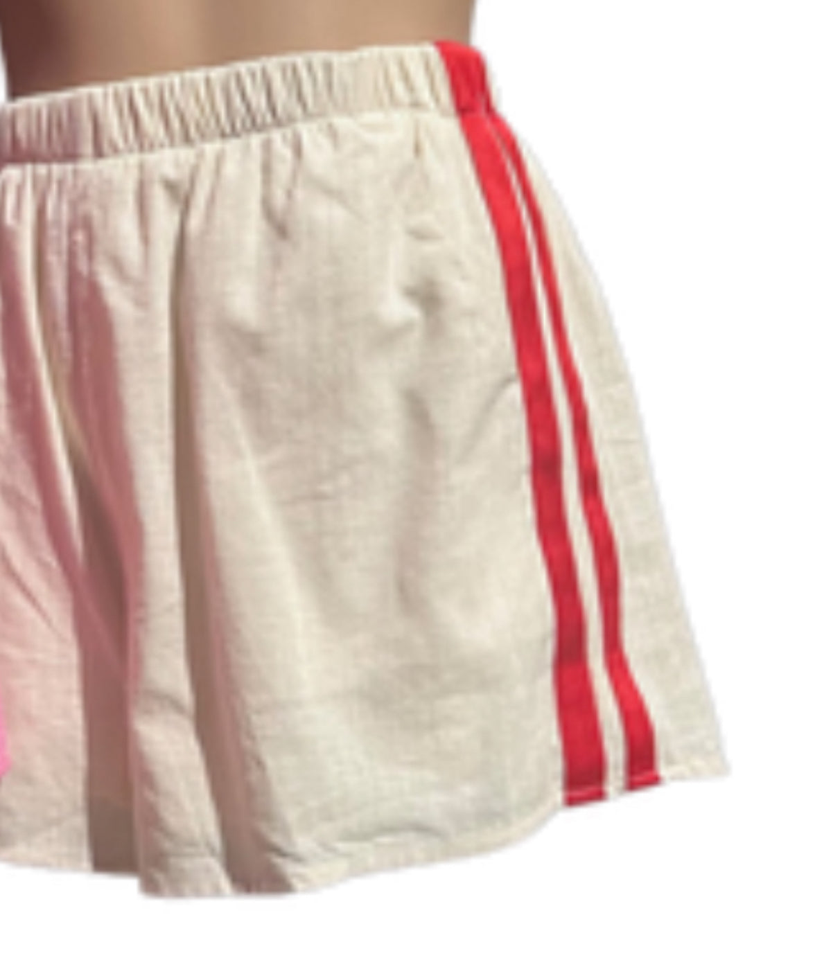 White shorts with red stripes new arrivals