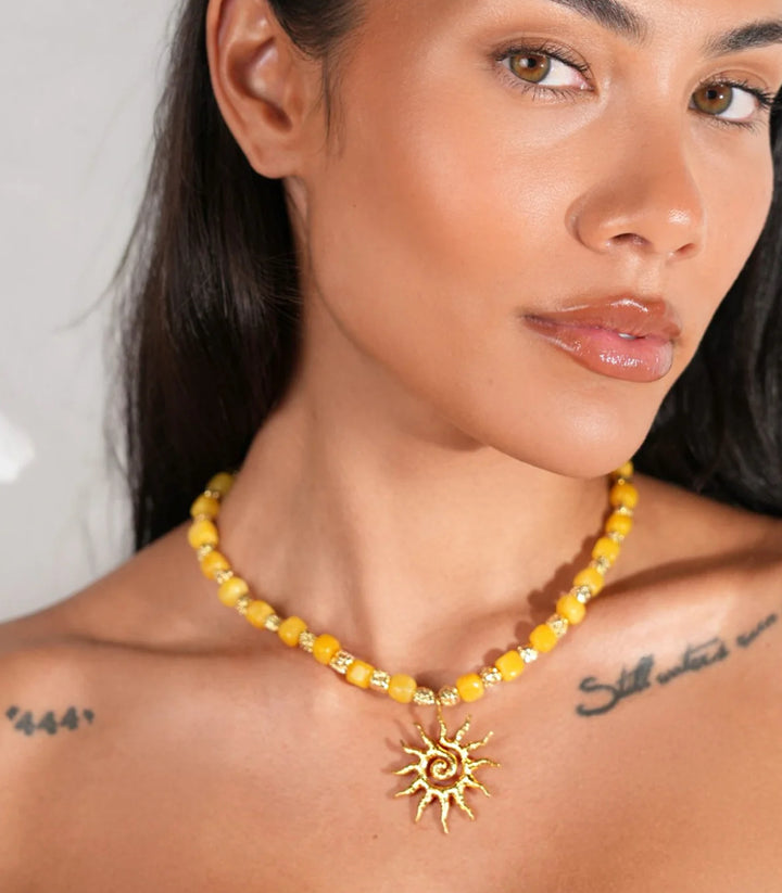 LIORA Necklace Indigo and Wolfe