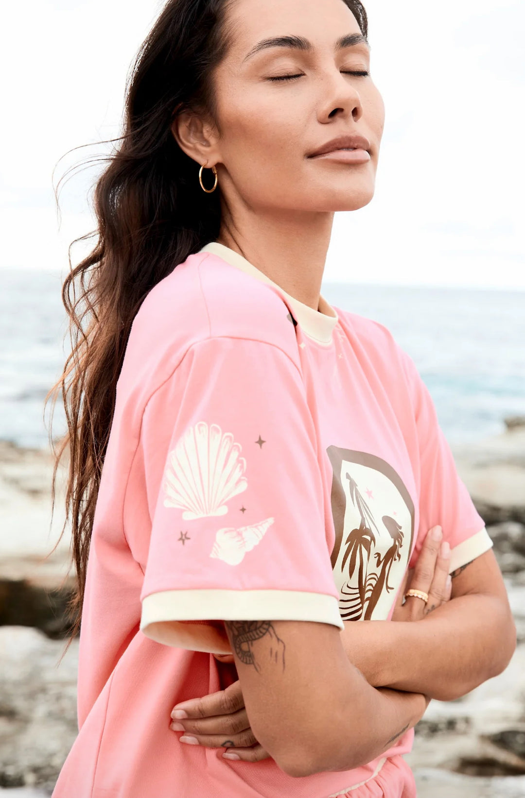 Mermaid Pink Tee By Indigo & Wolfe