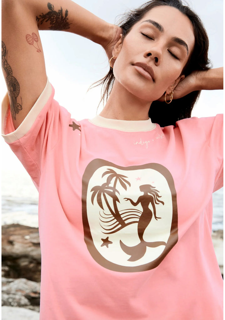 Mermaid Pink Tee By Indigo & Wolfe