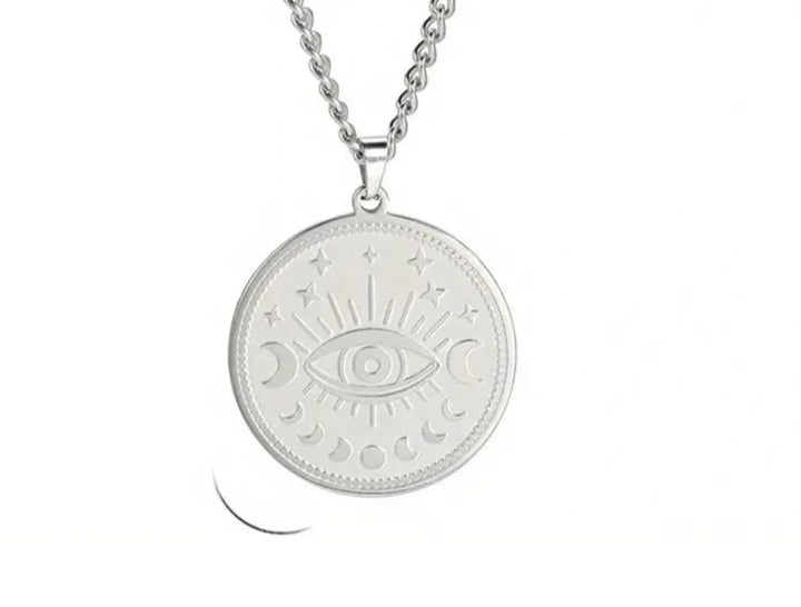 EYE OF THE MOON NECKLACE - SILVER