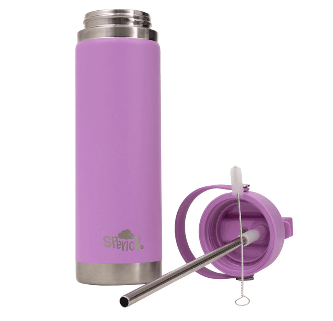 Big Insulated Water Bottle 650ml - Lilac Spencil
