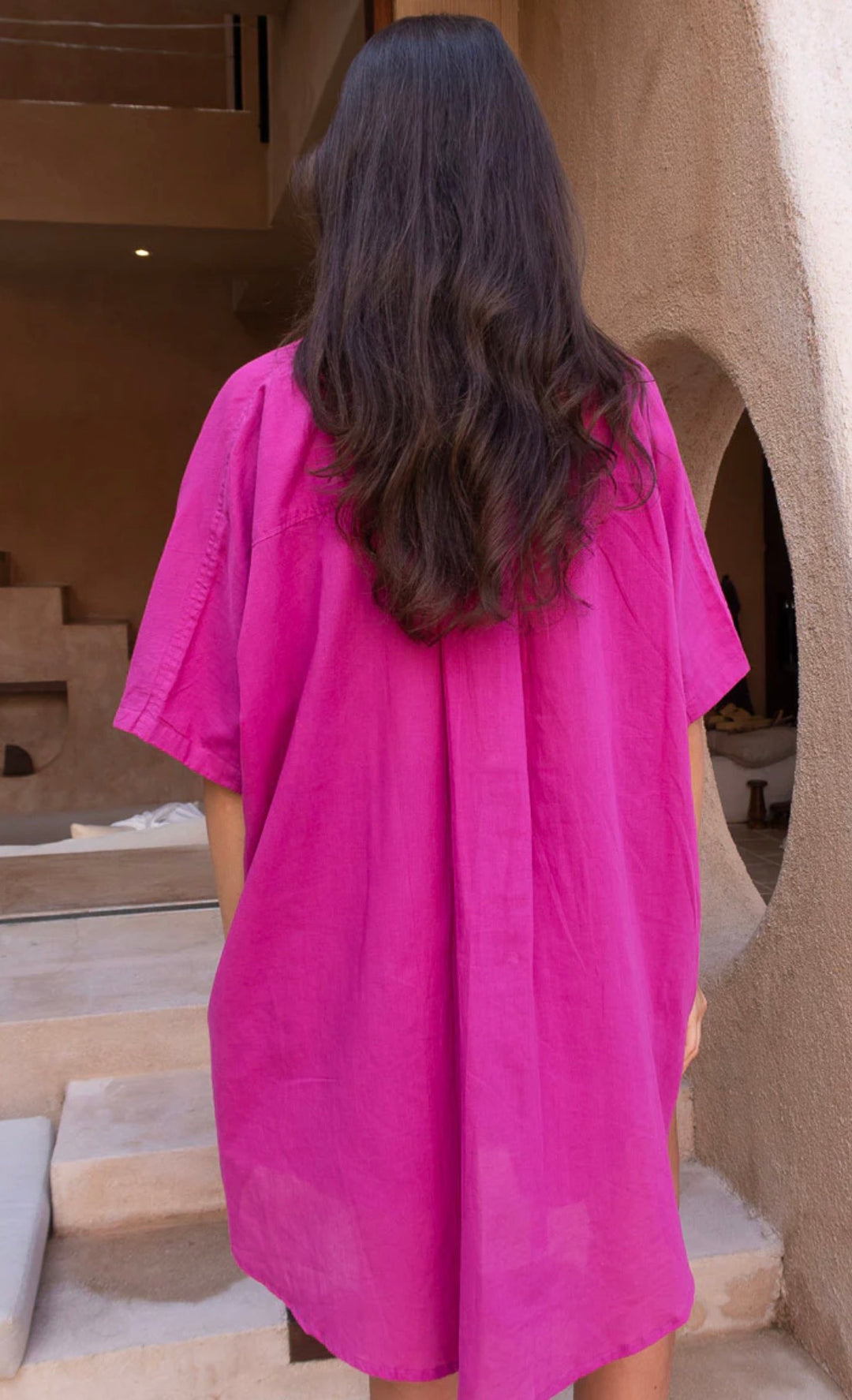 SUMMER BLOUSE - MAGENTA - PALM COLLECTIVE