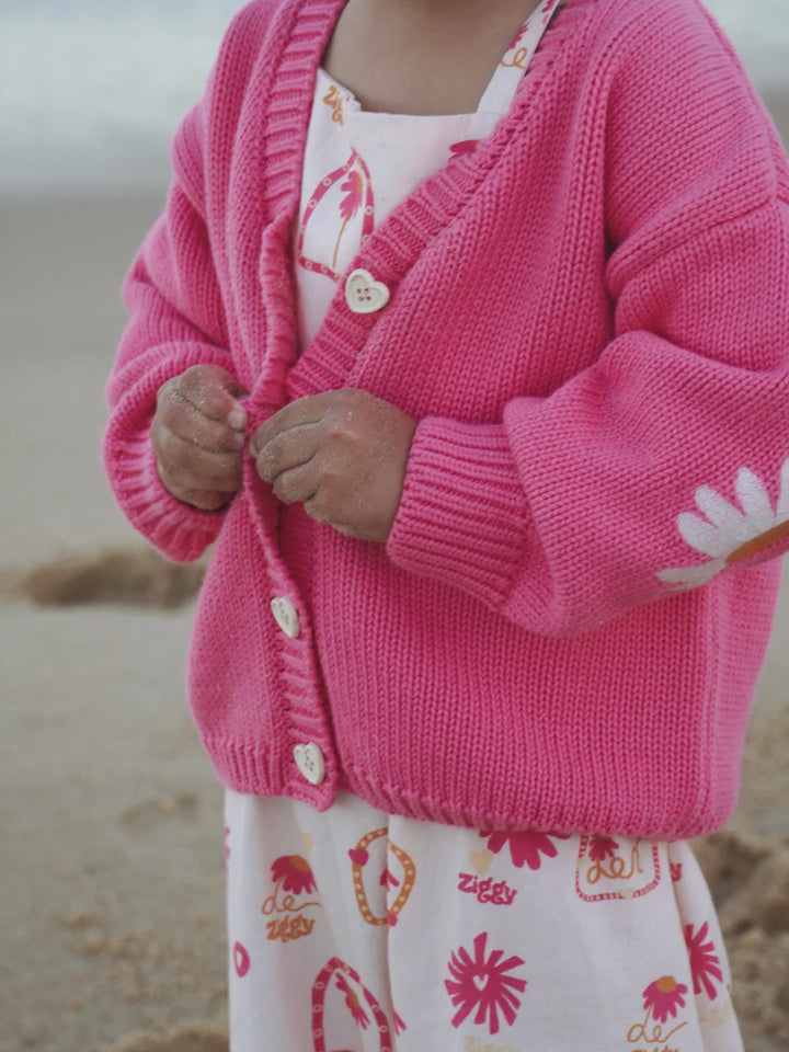 CARDIGAN RASPBERRY ZIGGY LOU