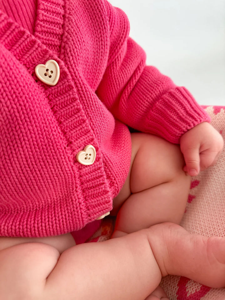 CARDIGAN RASPBERRY ZIGGY LOU