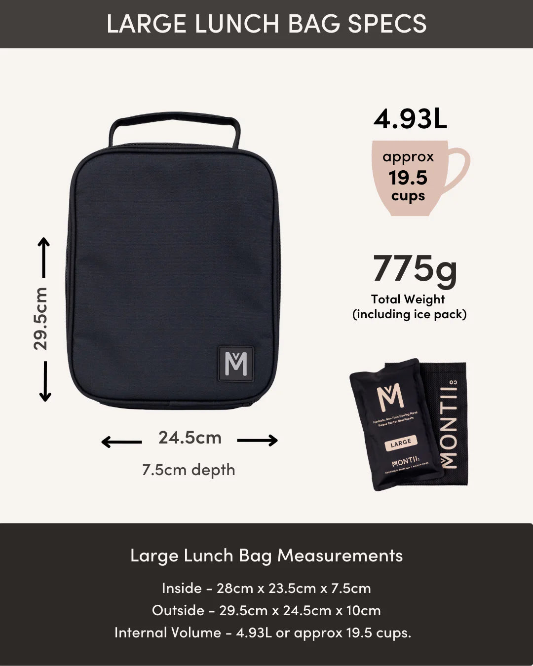 Large Insulated Lunch Bag - Game On Montiico