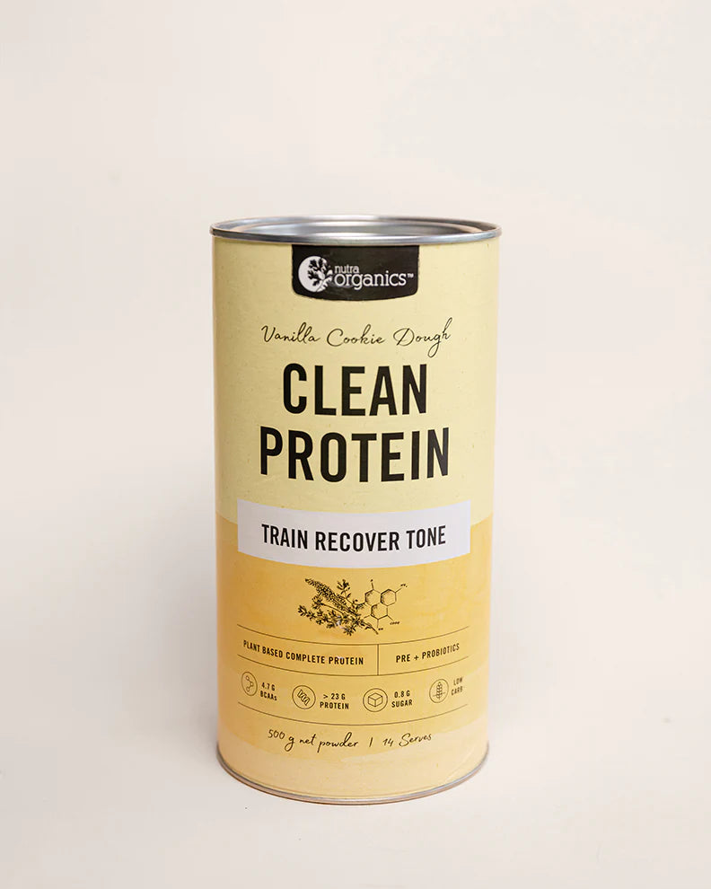 Clean Protein Vanilla Cookie Dough 500g - Nutraorganics