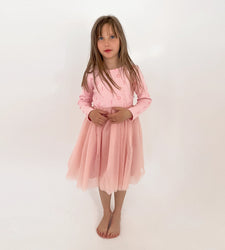 Ribbed Long Sleeve Tutu -Pink Soll The Label