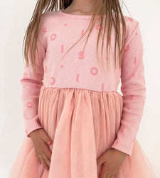 Ribbed Long Sleeve Tutu -Pink Soll The Label