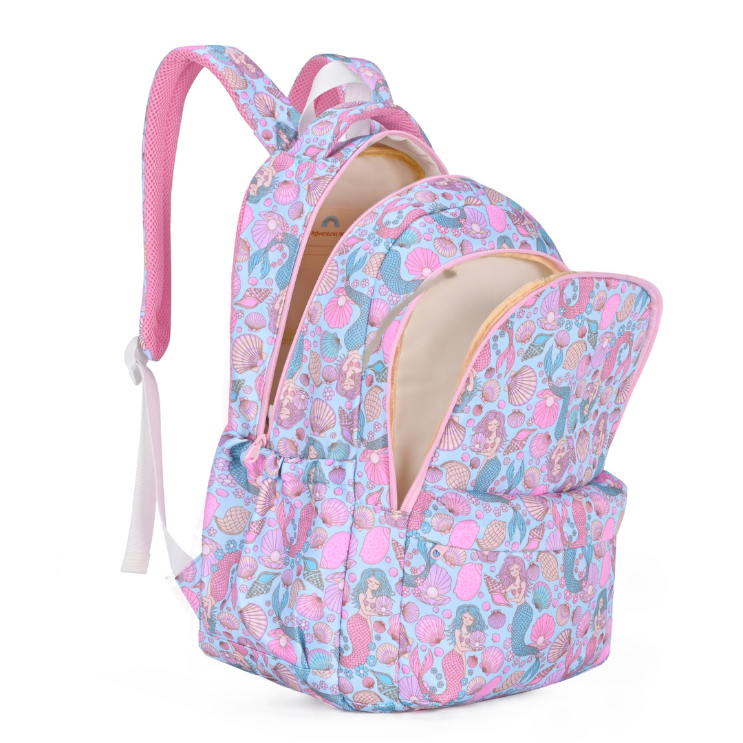 Mermaid Aqua - Campus School Backpack Kinnder