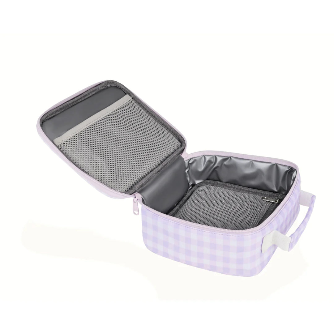 LILAC GINGHAM - KINNDER Lunch Bag Mini