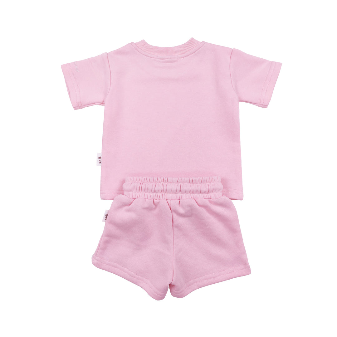 Kids French Terry Set- Pink