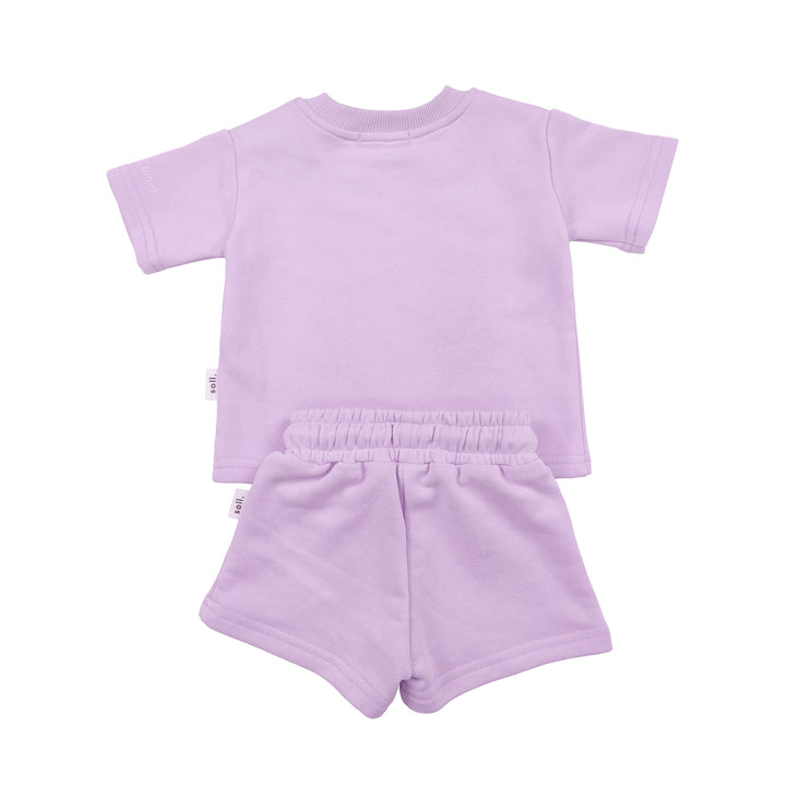 Kids French Terry Set- Lilac