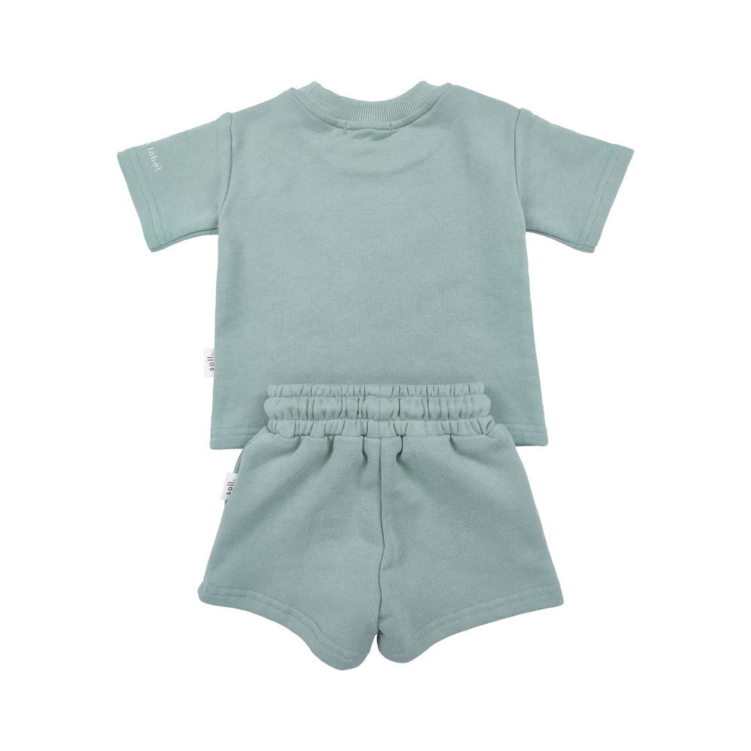 Kids French Terry Set- Dark Sage