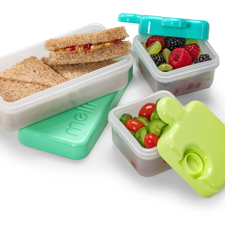 Puzzle Bento Box Food Storage Container For Kids, Bpa-Free - Mint