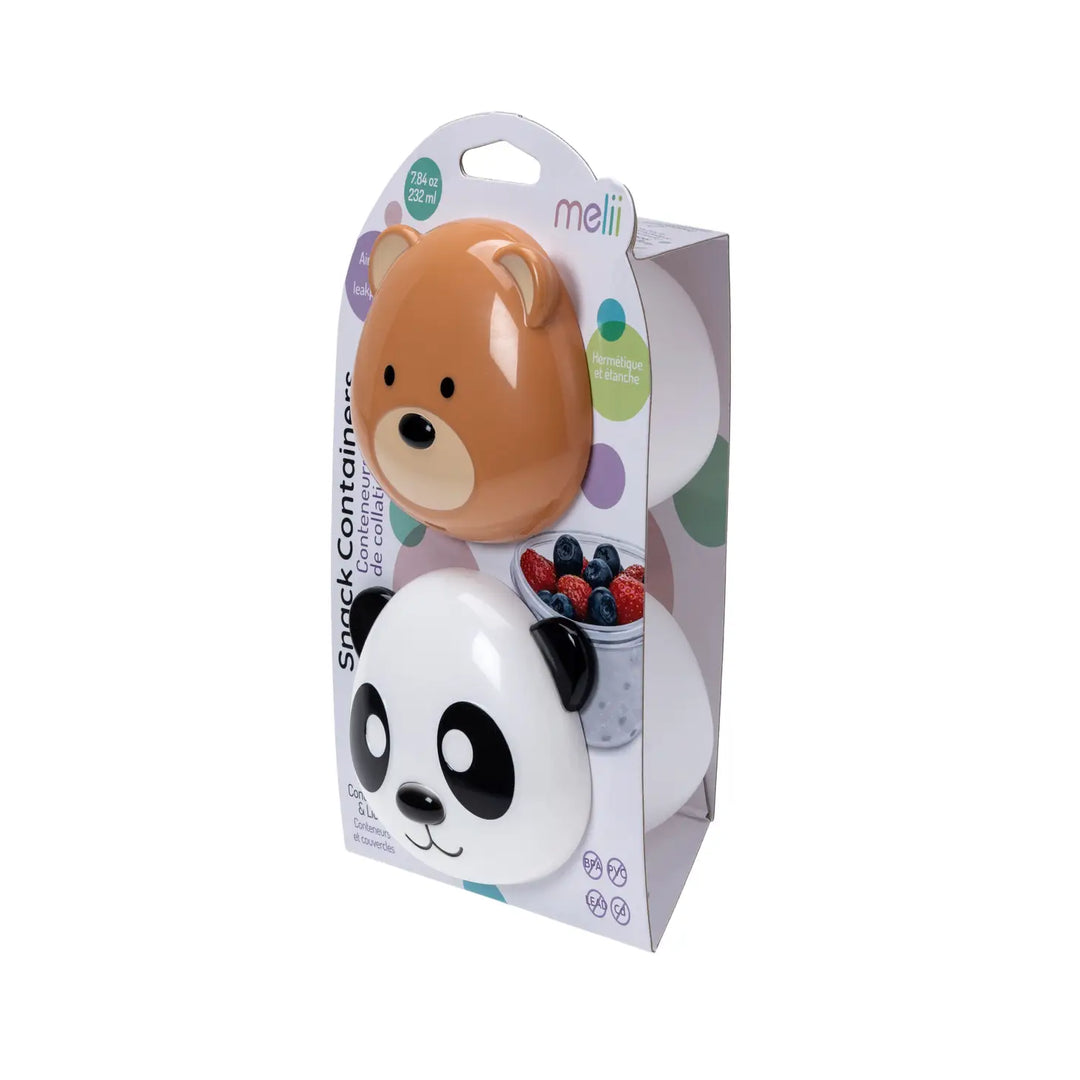 Snack Container - Bear & Panda - 2 Pack