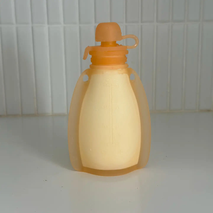 Sinchies Silicone Squeezy Pouch - Peach (2 per pack)