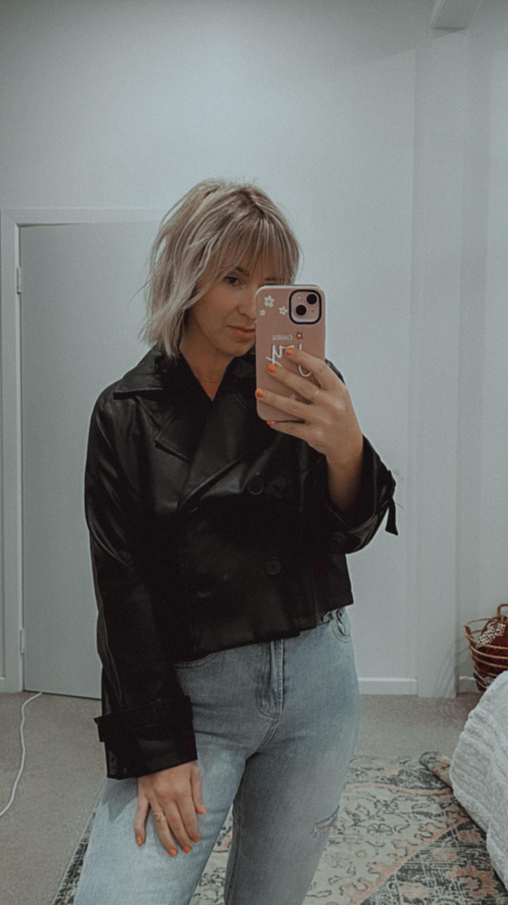 Tina Cropped Trench