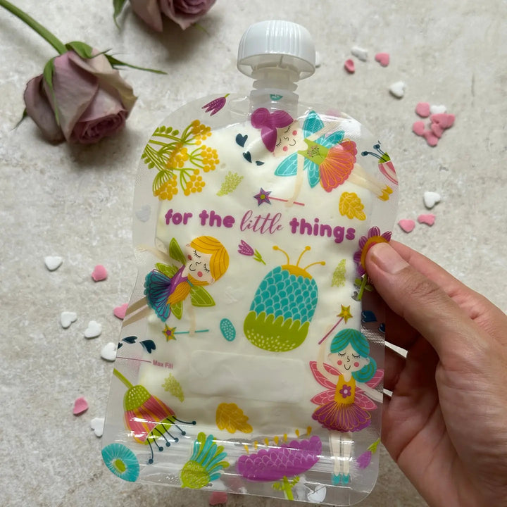 Sinchies 150ml Reusable Food Pouches - Fairies (10 pack)