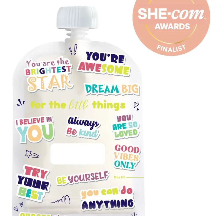 Sinchies 150ml Reusable Food Pouches - Lunchbox Love (10 pack)