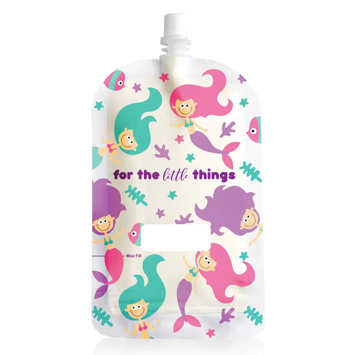 Sinchies 200ml Reusable Food Pouches - Mermaids (10 pack)
