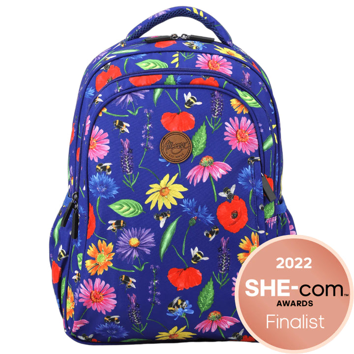 BEES & WILDFLOWERS MIDSIZE KIDS BACKPACK