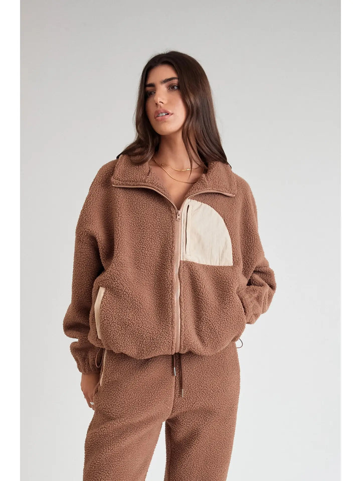 Teddy Fleece Jacket - Latte