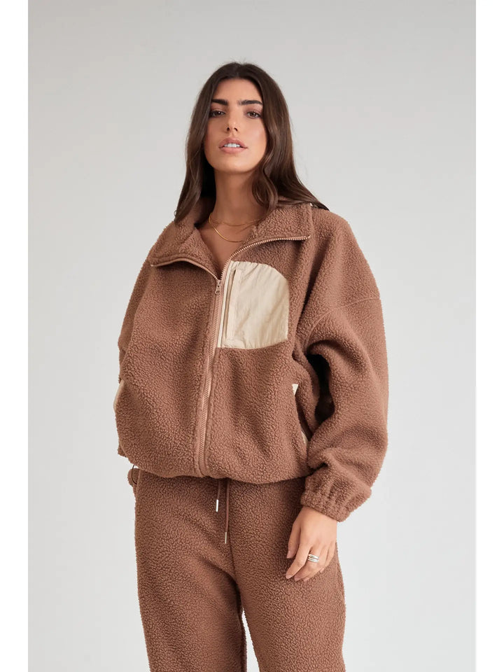 Teddy Fleece Jacket - Latte